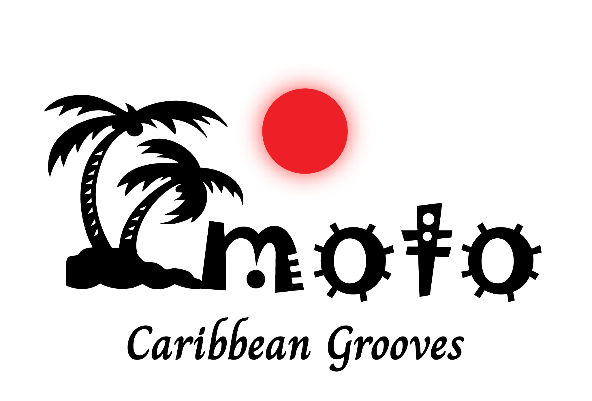 Moto logo featuring palm tree silhouette and a setting sun